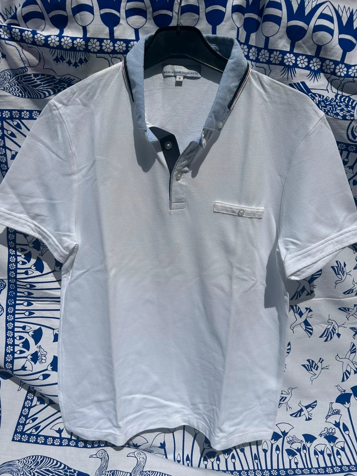 Polo blanc slim S/36 Jules homme bon état
